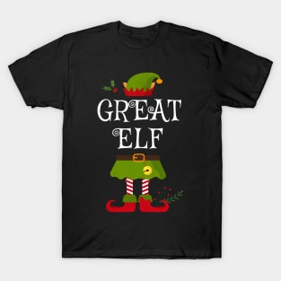 Great Elf Shirt , Family Matching Group Christmas Shirt, Matching T Shirt for Family, Family Reunion Shirts T-Shirt